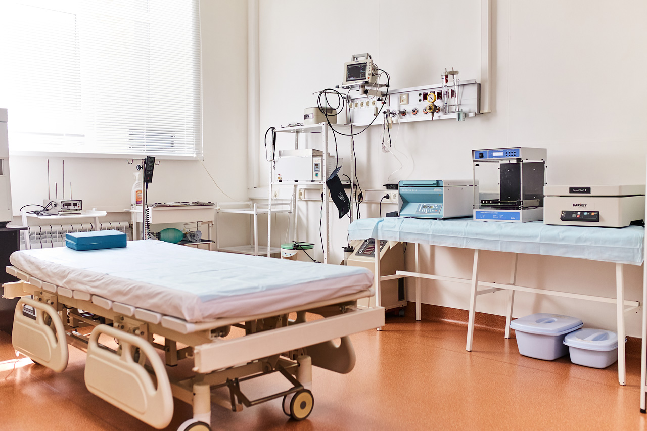 Operating room. Stem cell harvesting.