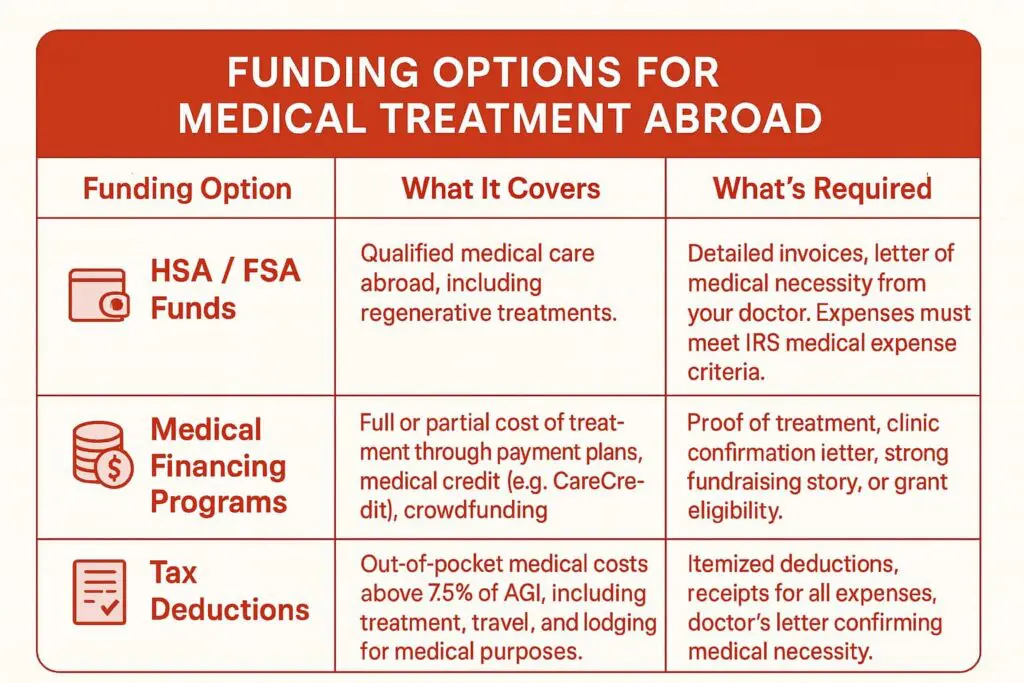 funding options for stem cell therapy