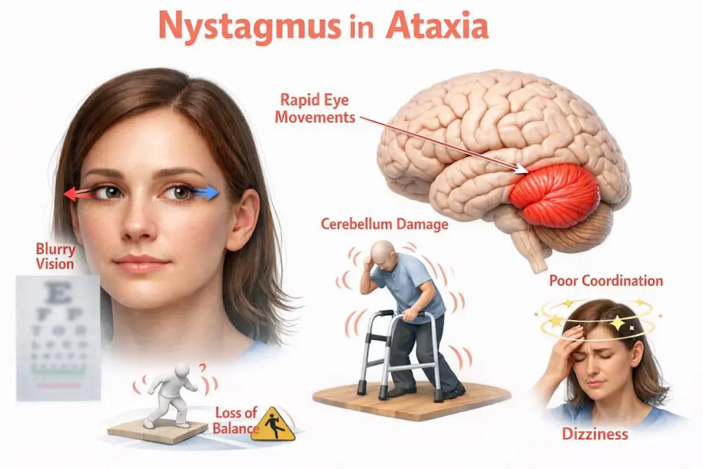 Nystagmus in ataxia