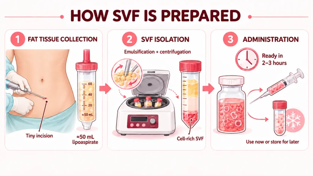 SVF preparation at Swiss Medica