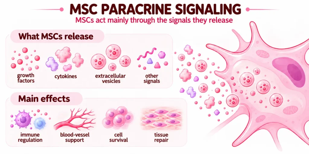 MSC paracrine signaling