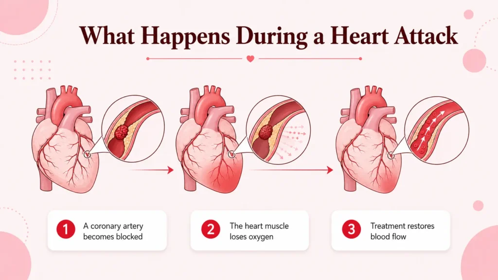 during a heart attack
